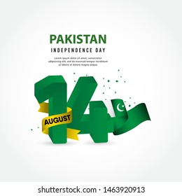 Pakistan independence day vector template. Design illustration for banner, advertising, greeting cards or print. Design happiness celebration.; 