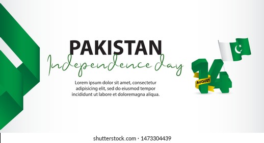 Pakistan independence day vector template. Design for banner; greeting cards or print. welcome to India