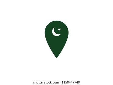 Pakistan location pin navigation map symbol label