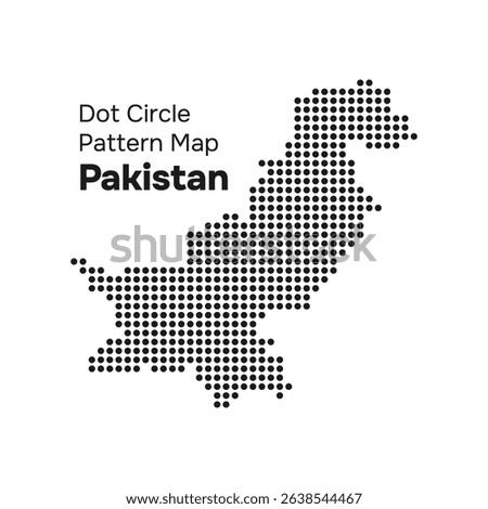Pakistan Map with Circle Dot Pattern