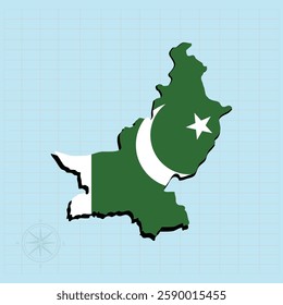  Pakistan map Design Vector illustration graphic