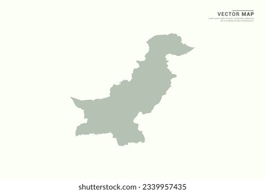 Mapa paquistaní del vector verde moderno.