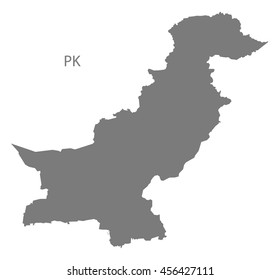 Pakistan Map grey