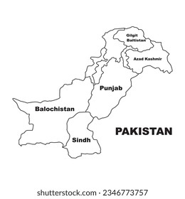Pakistan map icon vector illustration symbol design
