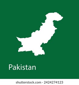 Diseño de ilustración vectorial de icono de mapa de Pakistán