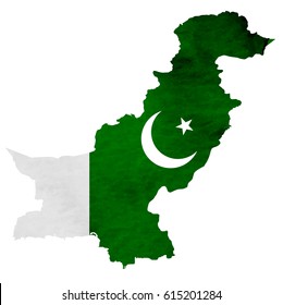 Pakistan Map National flag icon
