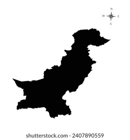 Pakistanische Karte auf weißem Hintergrund, Vektorgrafik Hochwertige Karte von Pakistan Karte von pakistanischem Vektordesign