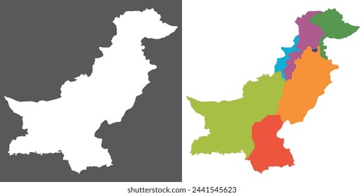 Karte von Pakistan. Karte von Pakistan am Set