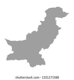 Pakistan map with shadow