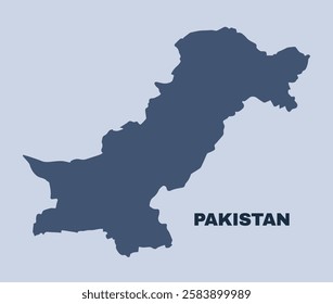 Pakistan map simple flat vector
