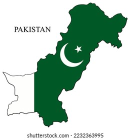 Pakistan map vector illustration. Global economy. Famous country. South Asia. 