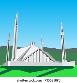 Pakistan mosque vector background