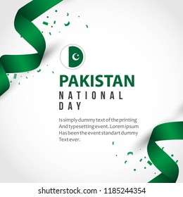 Pakistan National Day Vector Template Design Illustration