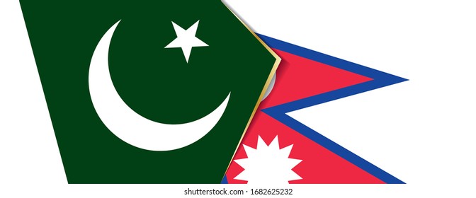 Pakistan Nepal Flags Two Vector Flags Stock Vector (Royalty Free ...