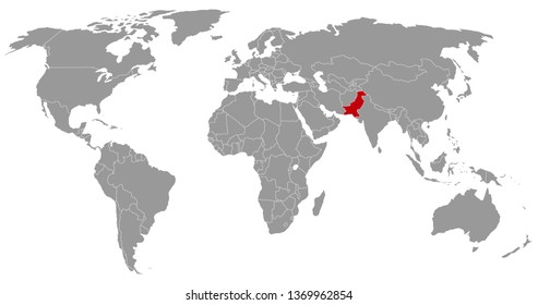 Pakistan on world map