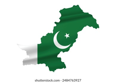 Pakistan,  pak map with flag, pakistan independence day.