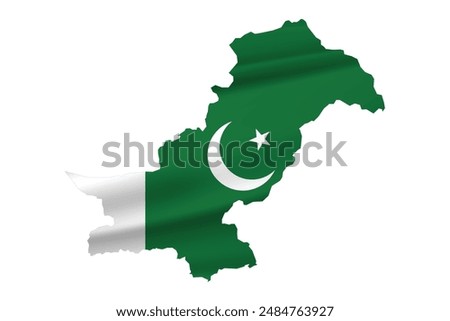 Pakistan,  pak map with flag, pakistan independence day.