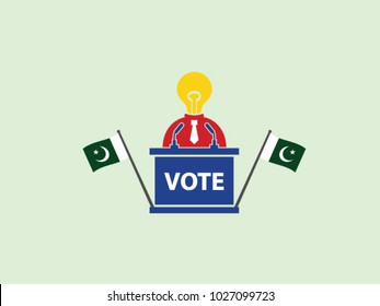 Pakistan Podium Lack of Idea Politician Speech Poll