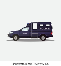 Pakistan Police car vehicle Karachi Sindh Police Mobile Detailed Vector illustration 