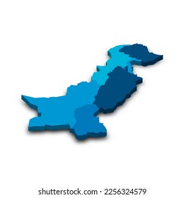 Pakistan political map of administrative divisions