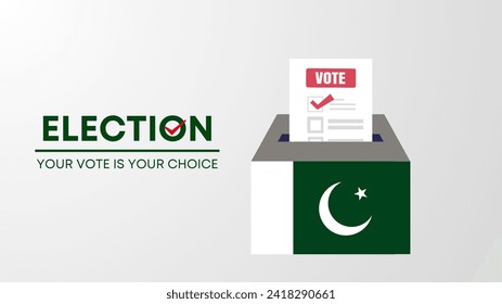 pakistan presidential election 2024 concept, democracy, flag. Vector icon illustration