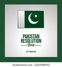 Pakistan Resolution Day Background Design. 23rd of March