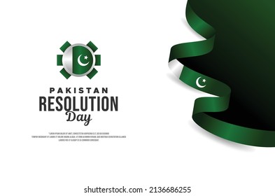 Pakistan Resolution Day Vectorbanner Design