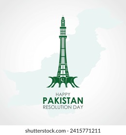 Pakistan resolution day vector lllustration. 23 march happy pakistan day. Pakistan Day vector.