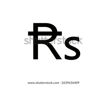 Pakistan rupee icon isolated on white background.