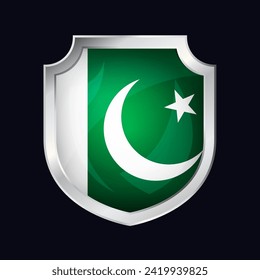 Pakistan Silver Shield Flag Icon