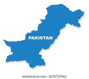 Pakistan simple flat vector illustration map