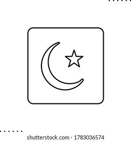 Pakistan Square Flag Vector Icon Outlines Stock Vector (Royalty Free ...