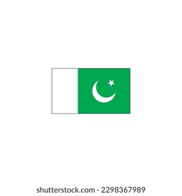 Pakistan state flag icon symbol sign vector
