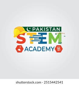 Pakistan Stem IT Science Mathematics Engineering Technology logo deign