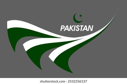 Pakistan sticker on car, PK Pakistan symbol, flag Islamic Republic of Pakistan with the inscription PK vector for print, Pak logo Vector Element, PK, Pakistan vector logo isolated.