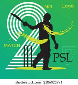 Pakistan super league 7, 2nd match.
vector illustration.
