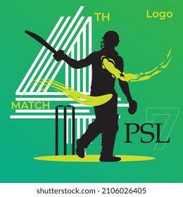 Pakistan super league 7, 4th match.
vector illustration.