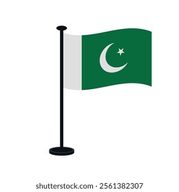 Pakistan table flag isolated vector design 