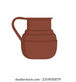 Pakistan Tea pot (Chainak)  or tea kettle flat vector illustration