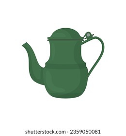 Pakistan Tea pot (Chainak)  or tea kettle flat vector illustration