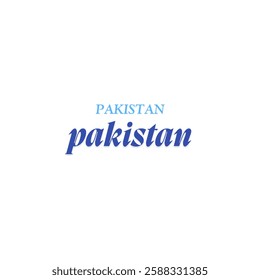 Pakistan text vector design isolated in white area