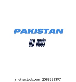 Pakistan text vector design isolated in white area