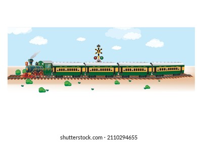 Pakistan train vector art  ground