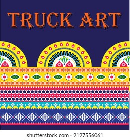 Pakistan Truck Art Beautiful Vector Artwork Editable Wallpaper