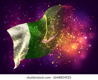 Pakistán, Vector 3d con un toque de puntos de pintura, explosión de puntos de colores