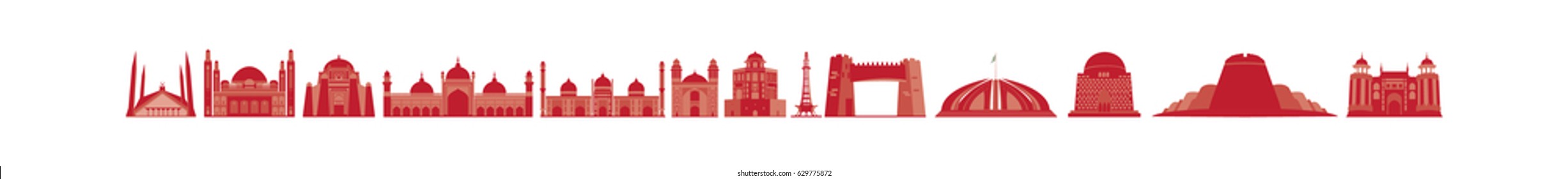Pakistan Vektorillustration Art. 2017