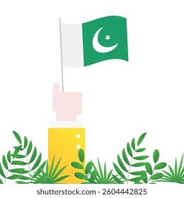 Pakistan vector flat illustration on the white background