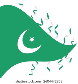 Pakistan vector flat illustration on the white background