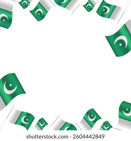 Pakistan vector illustration, frame or banner for social media