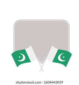 Pakistan vector illustration, frame or banner for social media